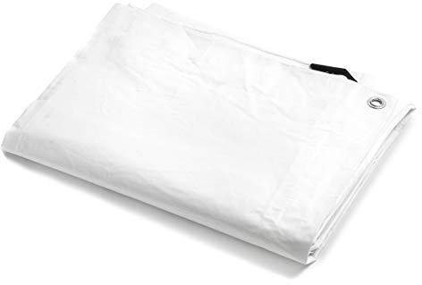 Telo PVC ULTRA 260gr occhiellato copertura impermeabile esterni Bianco 2,5X4m STI