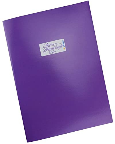 HERMA 19756 - Copertina per quaderni, formato A4, in cartone viola, con etichetta in carta robusta e extra resistente, copertina per quaderni scolastici, colorata