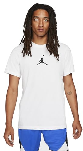 Nike CW5190-102 M J Jumpman DF SS Crew T-Shirt Uomo White/Black Taglia M