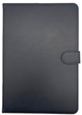 Groov-e Universal Folio Case 7-8” Tablets - Compatible with iPad, Fire, Lenovo, Samsung - Black Faux Leather Case with Integrated Stand for 7-8 Inch Tablets - UK