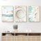 Moderne Poster Set 3er Premium Wandbilder Strand Meerblick Kunst Bilder Ohne Rahmen Leinwand Kunstdruck Moderne Deko Bilder für Wohnzimmer Schlafzimmer (30x40cm,B)