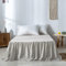 Btstil Cache-sommier gris beige 160 x 200 cm en coton bio de qualité supérieure, hauteur 45 cm, doux brossé (160 x 200 cm)