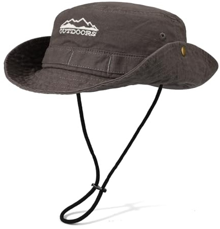TAGVO Cappello da Pescatore Uomo e Donna, Cappello da Sole Classic Peak con Ricamo Lavato Pieghevole in 100% Cotone, Cappello Escursionismo Protezione UV Leggero e Pieghevole, Cappello da Esterno
