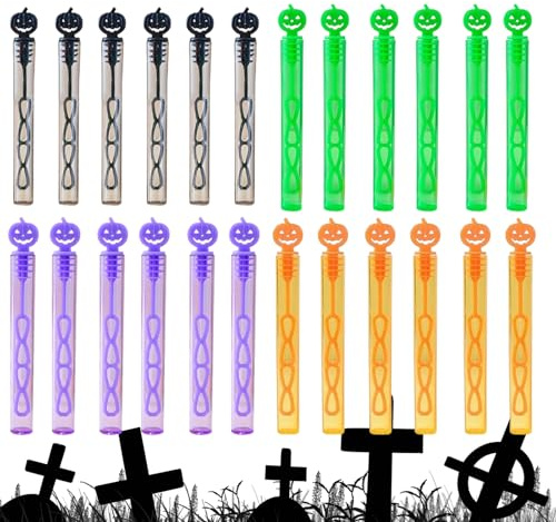 Bâton à Bulles de Savon Citrouille | Jouet d'halloween Bâton à Bulles Amusant à la Main pour Les activités des en Plein air, été, Anniversaire d'enfant, Noël, Pâques, extérieur
