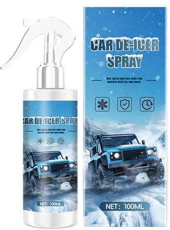 Descongelante Para Parabrisas De Automóvil,Limpiador Anticongelante 100 ml | Spray de Acción Rápida para Derretir Hielo en Parabrisas de Coche,Para Espejos Ventanas Cerraduras Faros Y Sellos En Invier