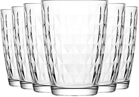 LAV 12x Clear 415ml Artemis Highball Glasses - Tall Hi Ball Glass Water Gin Juice Cocktail Drinking Glassware Tumblers Set