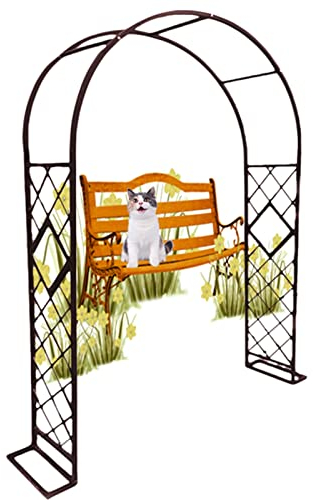 1.4m 1.8m 2m Rosenbogen Torbogen Rankhilfe Spalier Metall, Schwer Gartenbogen Rankbogen Rosengestell Witterungsbeständig Rankgitter für Kletterpflanzen Pergola Rasen