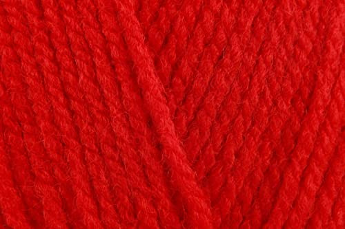 Sirdar Hayfield Bonus DK Crochet Yarn, 100% Acrylic Double Knitting Wool for Sweaters Jumpers Toys - 100g Ball - Signal Red (977) - Single (1 Ball)
