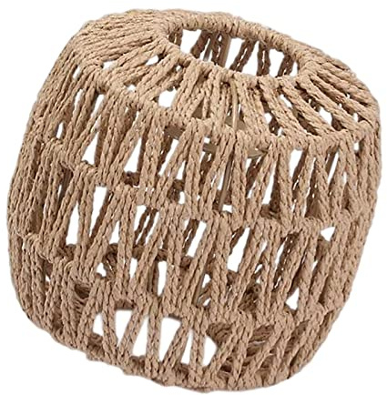 MagiDeal Lámpara Colgante Pantalla de Mimbre Tejido a Mano Estilo Retro Cubierta de para Dormitorio de Cocina, Estilo F