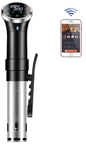 DISHENGZHEN Sous Vide Cooker 1100W, Sous Vide Precision Machine, Waterproof Wifi App Control, Ultra Quiet Immersion Circulator with Accurate Temperature and Time Control, Suvee Cooker Gift for Chefs