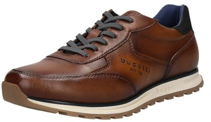 bugatti Man Herren Low-Top Sneaker, Männer Sneaker, Wechselfußbett,Turnschuhe,Laufschuhe,Leger,sportlich,maennlich,Men's,Cognac (6300),42 EU/EU UK