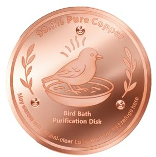 DOINEUFL Bird Bath Purification Disk - 99.9% Pure Copper Disk for Bird Bath Clean, 10CM Diameter Cleaning Disk for Birdbath Bowls, Universal Fit for All Seasons Outdoor Garden Supplies (1, Copper)