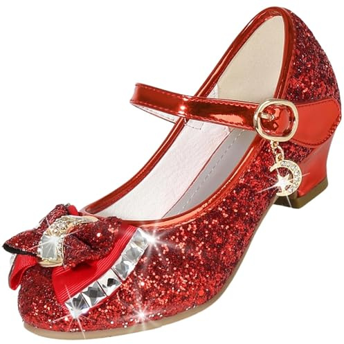 Zapatos Tacon Niña Disfraz Princesa Zapatillas Baile para Vestir Comunion