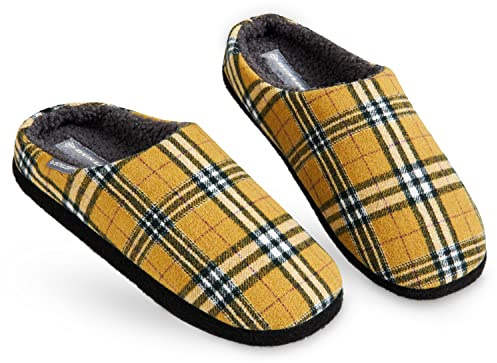 DUNLOP Ciabatte Uomo, Comode Pantofole Invernali Calde Memory Foam, Taglia 41-46, Idea Regalo Compleanno, Ciabatta Da Casa Con Pelo, Originali Babbucce Uomo