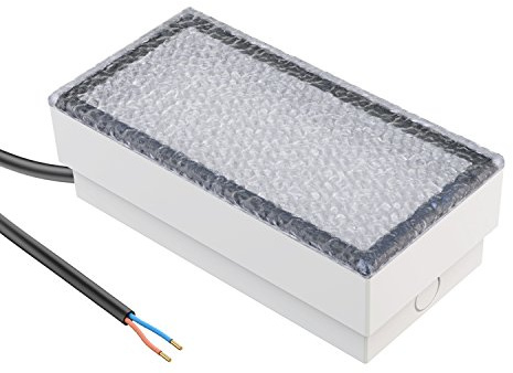 ledscom.de LED Paving Stone Ground recessed Light CUS for Outdoors, IP67, Angular, 20 x 10cm, 2.9 W, 228lm, Cool White