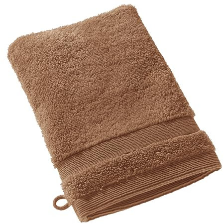 SCHÖNER WOHNEN Premium Waschhandschuh Baby 16x21 cm - saugstark - Luxus Waschlappen Braun - 100% Baumwolle - als Handtuch-Set kombinierbar - Frottee Kinder - Öko-Tex