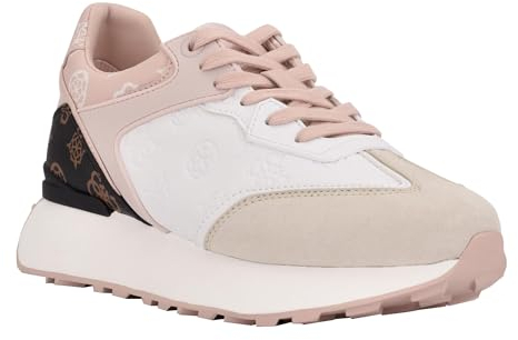 GUESS Damen Luchia Sneaker, Weiß/Braun 142, 37 EU
