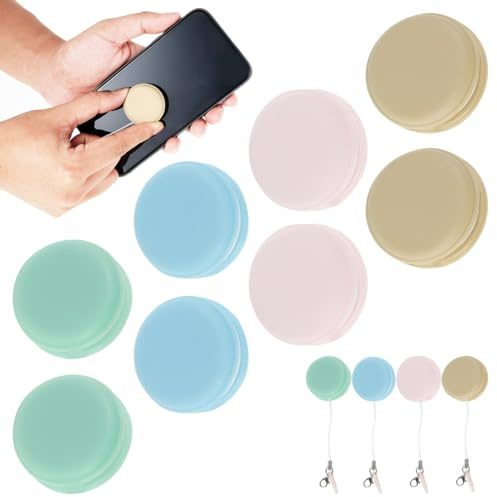 Eummy 8PCS Macaron Phone Screen Cleaner Portable Macaron Mobile Computer Screen Cleaning Cloth with Lanyard Reusable Cleaning Wipe Glasses Lens Wipes Electronic Devices Screen Cleaner