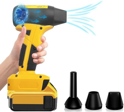 4 Gear Cordless Leaf Blower for Dewalt 20V Li-ion Battery, 130000RPM Compressed Air Duster Super Mini Jet Fan for Dewalt for Computer Car Keyboard(No Battery)
