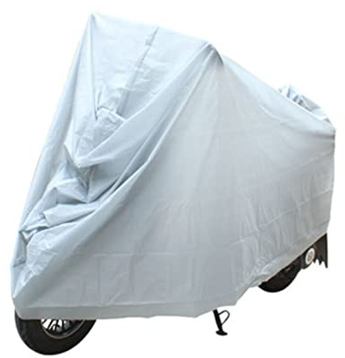 Tyenaza Motorcycle Rain Cover, PEVA Rainproof Protective Anti Shock Solid Color Motorbike Cover, for Outdoor Motorcycles, Electric Cars, Bikes (M)