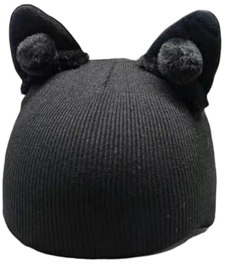 FashionCha Funda para Casco de Esquí Cubierta Adorable Suave Protectora Universal Elástica Tejida con Adecuada para Adultos Mujeres Actividade, Negro
