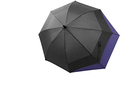 doppler Langschirm Fiber Long Automatic Move – Idealer Partnerschirm – Automatik – Grau/Royalblau