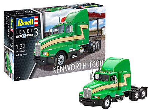 Revell 10 Modellbausatz 07446 Kenworth T600, LKW, US-Truck im Maßstab 1:32, Level 3, originalgetreue Nachbildung mit vielen Details