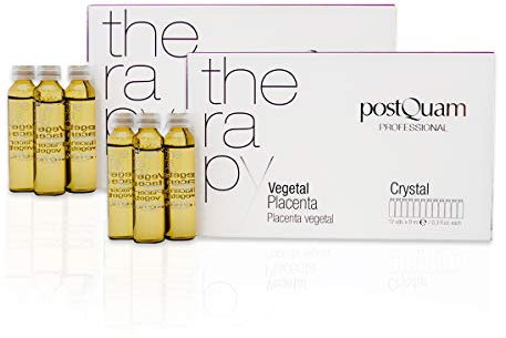 PostQuam - Pack Ampolletas de Placenta Vegetal para el Pelo | Estimula la Circulación y Previene la Caída del Cabello - 24 Ampollas de 9 ml, unisex