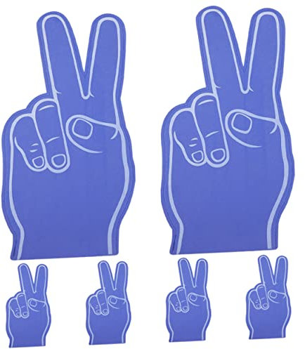 Happyyami 6 Stück Schaumstoff-Finger Für Kinder Baseball-Handschuhe Kinder-Fäustlinge Tragbarer Schaumstoff-Finger Schaumstoff-Fingerhand Sport-Fan-Finger Schaumstoff-Fingerspielzeug