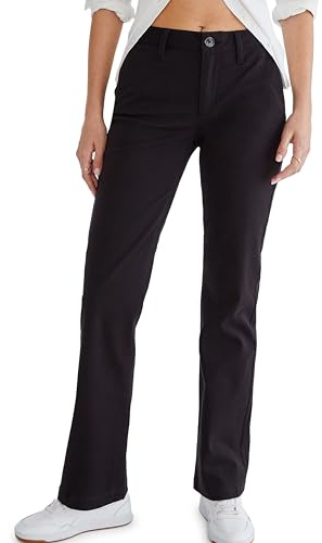 Aeropostale Women's Aero Classic Uniform Pant, Black, 6