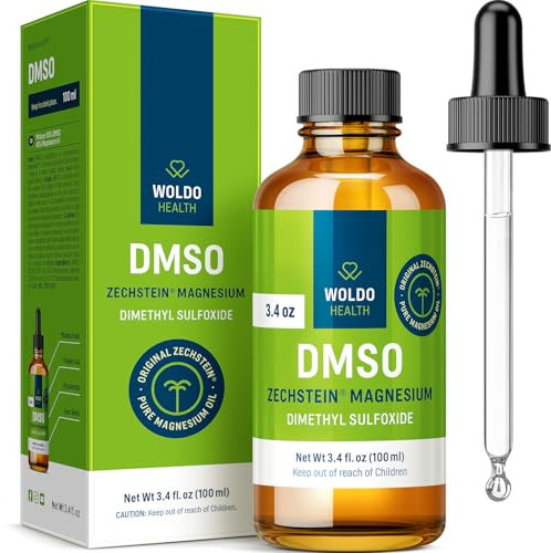 WoldoHealth DMSO 60% mit Zechstein Magnesiumöl 40% - 100 ml lichtgeschützte Braunglasflasche mit Pipette