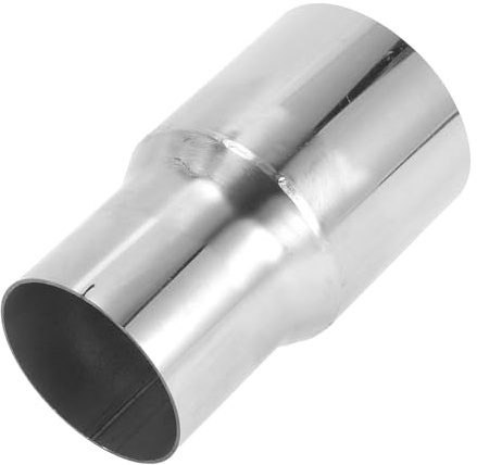 Motoforti Mandrel Exhaust Pipe Adapter Concentric Reducer 2.5 OD to 3 OD | 5inch Long, Car Exhaust Pipe Tubing Piping Adapter, Silver Tone, 304 Stainless Steel
