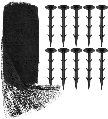 KTCINA Cubierta de red para estanque de polietileno, elasticidad de la red de protección, cubierta de red de seguridad gruesa para aves de corral (4,5 unidades)