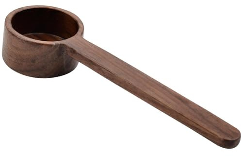 Cucharas medidoras de madera de nogal, cucharas medidoras de café de mango corto y largo, cuchara medidora para café molido, té suelto y polvo