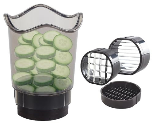 Tagliafrutta A Tazza - Tagliauova con Tazza Rimovibile,Utensile Multifunzionale Leggero Per Cucina, Ideale Per Preparazione Piatti Veloci, Snack Sani, Insalate E Cibi Domestici