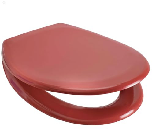 New Euroshowers Rainbow Toilet Seats ONE Button Release Soft Close Top/Bottom Fix (red)