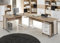 moebel-dich-auf Winkelschreibtisch Office LINE inkl. Rollcontainer Bürotisch 220/170 x 72 x 70 cm in 3 Farben (Eiche Sonoma/weiß)