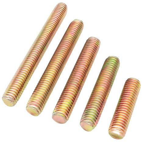 Qrity 10 Stück Gewindestange, M6 x 30 mm Voll Gewindestange, Gewindestifte Gewindebolzen Vollgewindestange für Ankerbolzen, Klemmen