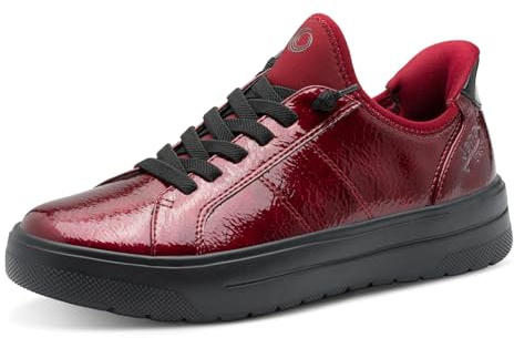 Jana Sneaker da Donna a Calzata Rapida Leggeri e Flessibili Facili da infilare Vegan, Rosso (Vino Patent), 39 EU