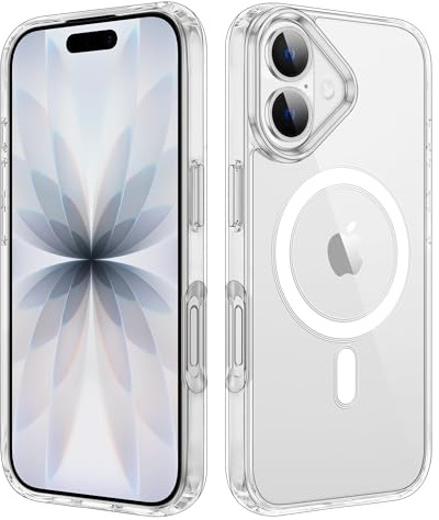 iCatchy for iPhone 17 Case Clear, MagSafe Compatible Anti-Yellow Magnetic Phone Cover, Slim Shockproof Transparent Protective Case for iPhone 17 6.3 inch (Clear)