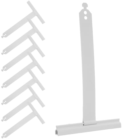 KOMBIUDA 8pcs Roller Shade Replacement Parts: Spring Loaded Hangers - White Coated Steel Brackets - Interior and Exterior Window Shutter Repair Components