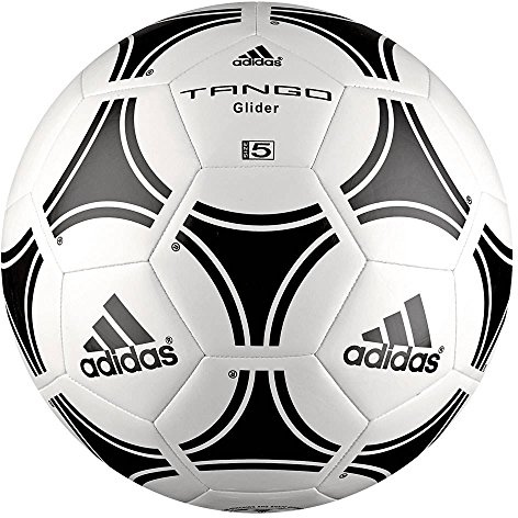 adidas Tango Glider Trainingsball Fußball Ball, White/Black, 5