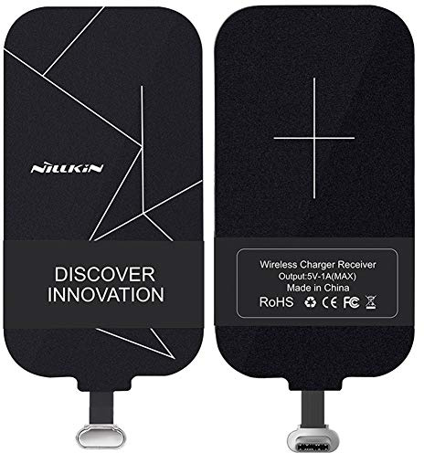 Nillkin Wireless Charger USB C Qi Receiver, [Ultra Thin] Magic Tags Wireless Charger Receiver Fast Charge Type C Phones, Compatible with Galaxy A52/A70, Ulefone Note 7, Huawei, Xiaomi and More