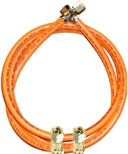 TGO Gasgeräte GmbH Propan-Gasschlauch WINTERFEST 2 X 1/4 links, Orange, 150 cm (1,5m), für Gewinden-Außenmaßen mit ca. 12-13mm, Gummi, Gasschlauch, 1 Stück