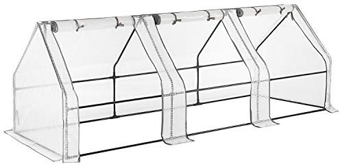 Christow Large Grow Tunnel Cloche Garden Polytunnel Greenhouse With Reinforced Cover (choose 1.8m, 2.7m or 3.6m long)