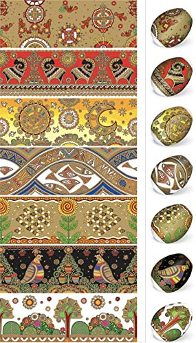 Ukrainisches Kunsthandwerk Ostereier Folie. Gold. Wohlstand und Glück. Nr.9 reicht für 7 Ostereier. Eierfarbe. Goldene Eier können sie herstellen mit Diese Schrumpffolie.