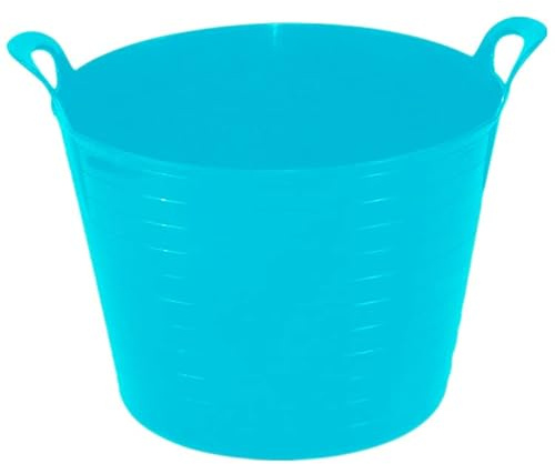 M1SS 26L Flexi Plastic Storage Tub with Strong Carry Handles, Sky Blue