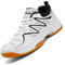 BRKVALIT Herren Running Sneakers Sportschuhe rutschfest Verschleißfest Tennisschuhe Badminton Trainingsschuhe,Weiß Schwarz,42EU