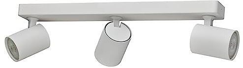Oktaplex Bora Foco de techo 3 llamas GU10 LED spot bar 45 cm 230 V spot luz foco orientable lámpara de techo blanco