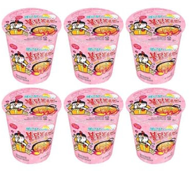 Samyang Carbo Spicy Chicken Fried Cup Noodles 80g × 6 Korean Food Korean Ramen